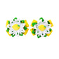 Lemon Bow Clips Baby Girls Fruits Bowknot Pin Kids Girls Yellow Lemon Hair Bow Clips BBG97 (Set-C)
