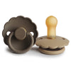 Frigg Daisy Natural Rubber Baby Pacifier | Made In Denmark | Bpa-Free (Croissant/Portobello, 6-18 Months) 2-Pack