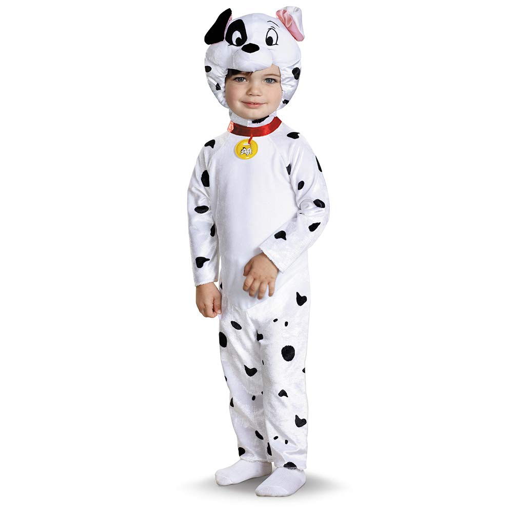 Dalmatian Costume For Toddlers, Officially Licensed 101 Dalmatians Costume Jumpsuit And Headpiece, Classic Toddler Size Large (4
