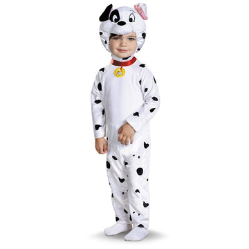 Dalmatian Costume For Toddlers, Officially Licensed 101 Dalmatians Costume Jumpsuit And Headpiece, Classic Toddler Size Large (4