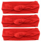 Ghelonadi Baby Girls Headbands Hair Elastics Bands For Baby Girls Newborn Infant Toddlers Kids Set Of 3 (Red)