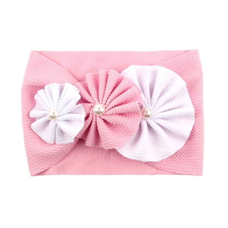 LDDCX Bows for Baby Girls Headband, Newborn Bows Headbands Baby Hair Bows Hairbands Hair Accessories.(FD104-Pink)