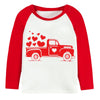 Ddsol Toddler Boys Girls Valentine'S Day T-Shirt Truck Loads Of Love Heart Long Sleeve Tees Kids Boys Tops 5T