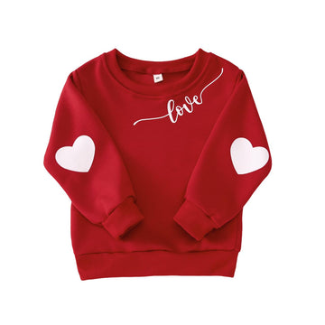 Modntoga Women Valentine'S Day Sweatshirt Toddler Girl Mommy And Me Crewneck Shirt Love Heart Print Long Sleeve Pullover Tops (R