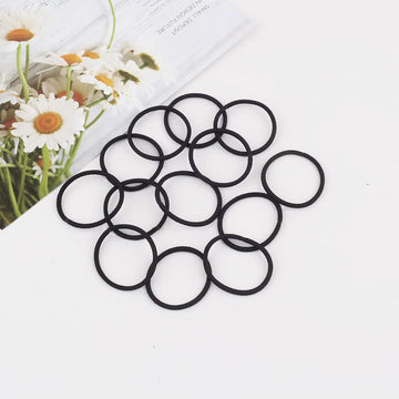 Baby Girls Hair Ties No-Metal Hair Elastics Ponytail Holders Hair Bands (2 Mm X 2.5 Cm,Black)