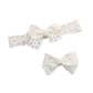Baby Girls Lace Headband Infant Baptism Hair Band Toddler Lace Bow Headwraps Bbg26 (2 Pcs-Set A)