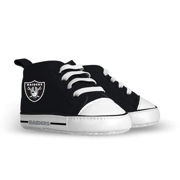 MasterPieces - NFL Baby Pre-Walkers Shoes, Officially Licensed Las Vegas Raiders Football, High Top Sneakers, Soft Anti-Slip Sol