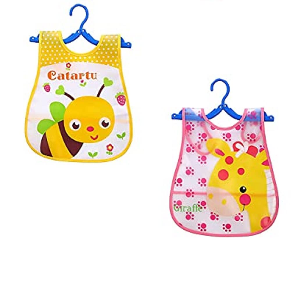 Babygo Waterproof Baby Apron Bibs | Soft & Comfortable Feeding Bibs For Newborns, EasyToClean, Durable, Lightweight, Reusable 