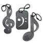 Funflector Safety Reflector - Music Trio (Treble Clef, Bass Clef And Note) - Black - 3-Pack