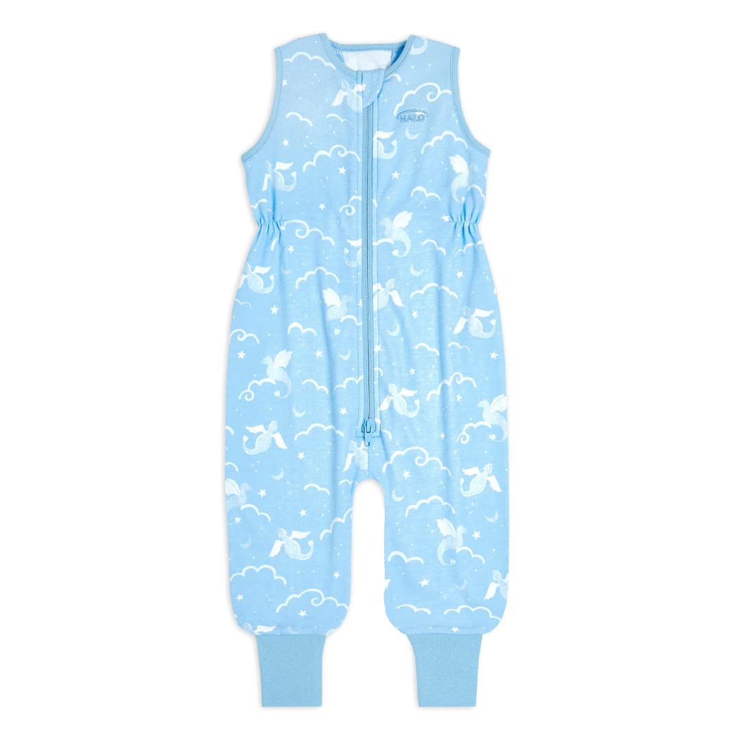 HALO Sleepsack Toddler Sleeping Bag, 100% Cotton Wearable Blanket, TOG 0.5, Dragons, 2T
