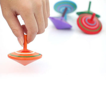 Goodplay Gyroscope, 3 Pcs/Set Handmade Painted Wood Spinning Tops, Wooden Toys Educational Toys Kindergarten Toys Standard Tops