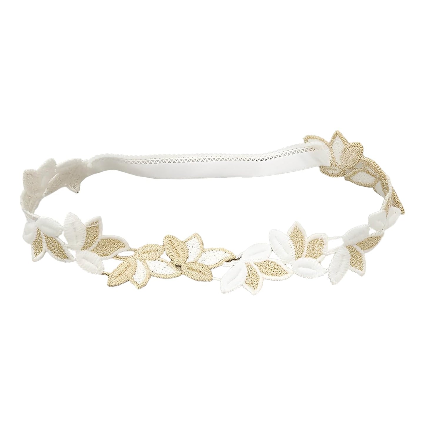 Syga Baby GirlS Leaf Design Headband Soft & Stretchablecotton Hairband For Infants, Toddlers, Little Princesses (03 Years Gold