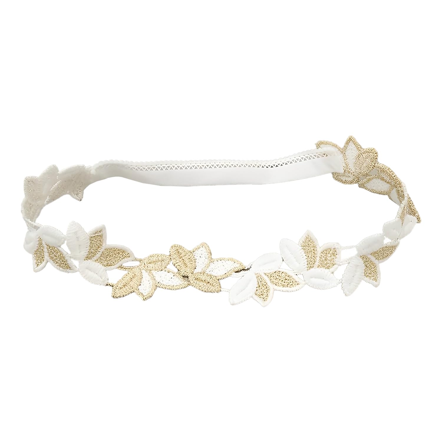 Syga Baby GirlS Leaf Design Headband Soft & Stretchablecotton Hairband For Infants, Toddlers, Little Princesses (03 Years Gold