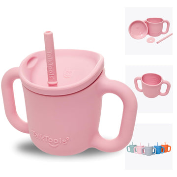 Talktools Itsy Silicone Training Cup - Mini Straw Cup For Baby - Anti Leak, Spill Proof And Bpa Free Cup With Straw Insertion Fo