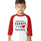 Future Ladies Man Current Mama'S Boy Raglan T-Shirt Toddler Boy Valentine'S Day 3/4 Sleeve Top Spring Cotton Outfit (1-2T, Red3)