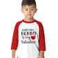 Future Ladies Man Current Mama'S Boy Raglan T-Shirt Toddler Boy Valentine'S Day 3/4 Sleeve Top Spring Cotton Outfit (2-3T, Red3)