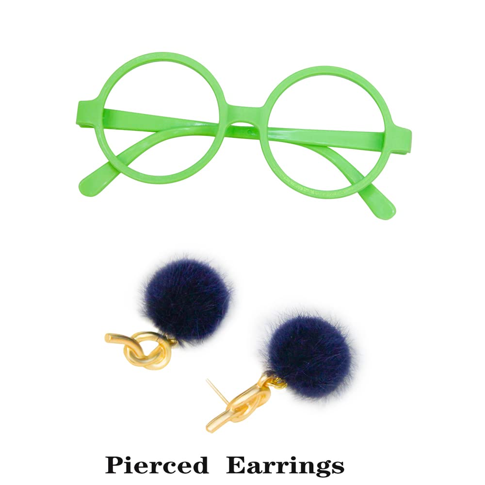 Lzh Encanto Mirabel Costume Dress For Girls Cosplay Isabela Madrigal Princess Halloween Dress Up With Glasses Earrings