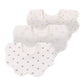 Bamery Baby Bandana Bibs White Cotton Drool Bibs For Drooling And Teething Absorbent For Boy Girl (Star+Dot+Snow)