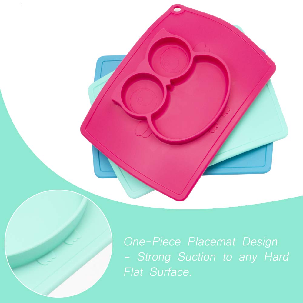 Qshare Toddler Plate, Portable Baby Plate For Toddlers And Kids, Bpa-Free Strong Suction Plates For Toddlers, Dishwasher And Mic