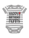 Tstars Happy Birthday Mommy Outfit Infant Mom'S Gift Baby Girl Boy Bodysuit Pants Set 6M Gray/White