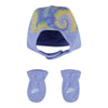 Nike Baby Girl Tie Dye Trapper Hat & Mittens 2 Piece Set (Purple(1A2956-Pot)/Yellow, 2-4T)
