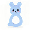Silicone Bunny Baby Teether Toy for 3-12Months, Easy-Grip Chew Toy with Textured Ears for Sensory Exploration, Food-Grade Silico