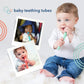 Baby Teething Tubes - Made in The USA Baby Teething Toys - Soft & Durable Infant Toys and Toddler Silicone Teether - 7 Inches, O