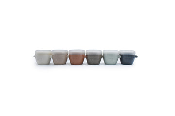 Melii Snap & Go Baby Food Storage Containers With Lids, Snack Containers, Freezer Safe, 2 Oz - 6 Pack, Earth Tones