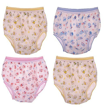 Mothers Choice Baby Panty For Boys And Girls Reusable Waterproof Absorbable Panty (Multicolor) (Pack Of 4)