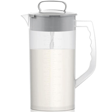 Breast Milk Pitcher, 64Oz/ 2000Ml Mixing Pitcher With Lid, Mixing Baby Formula,Coffee, Milk And Juice With Angled Plastic Blades