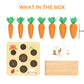 Montessoritoys for 1 Year Old, Wooden Toys Developmental Shape Sorting & Matching Puzzle Carrots Harvest Game, Birthday Gifts fo