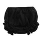 Looly Newborn Toddler Kids Cotton Linen Ruffle Bloomer Shorts Diaper Cover 0-2T(100,A-Black)