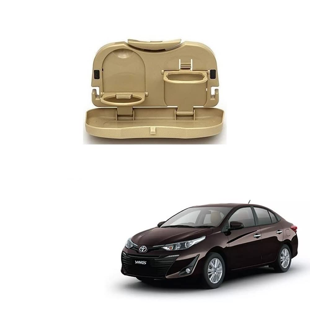 Stylish Foldable Compact Car Back Seat Tray for Food/Drinks/Cup/Bottle Holder Universal Pack of 1 Suitable for Yaris