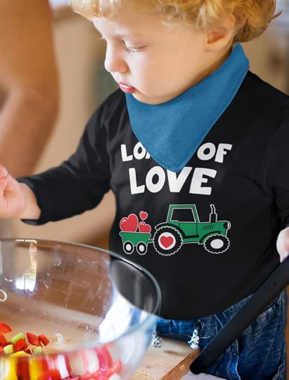 Loads Of Love Boys Valentines Day Shirt Toddler Valentine Long Sleeve Shirts 4T Black