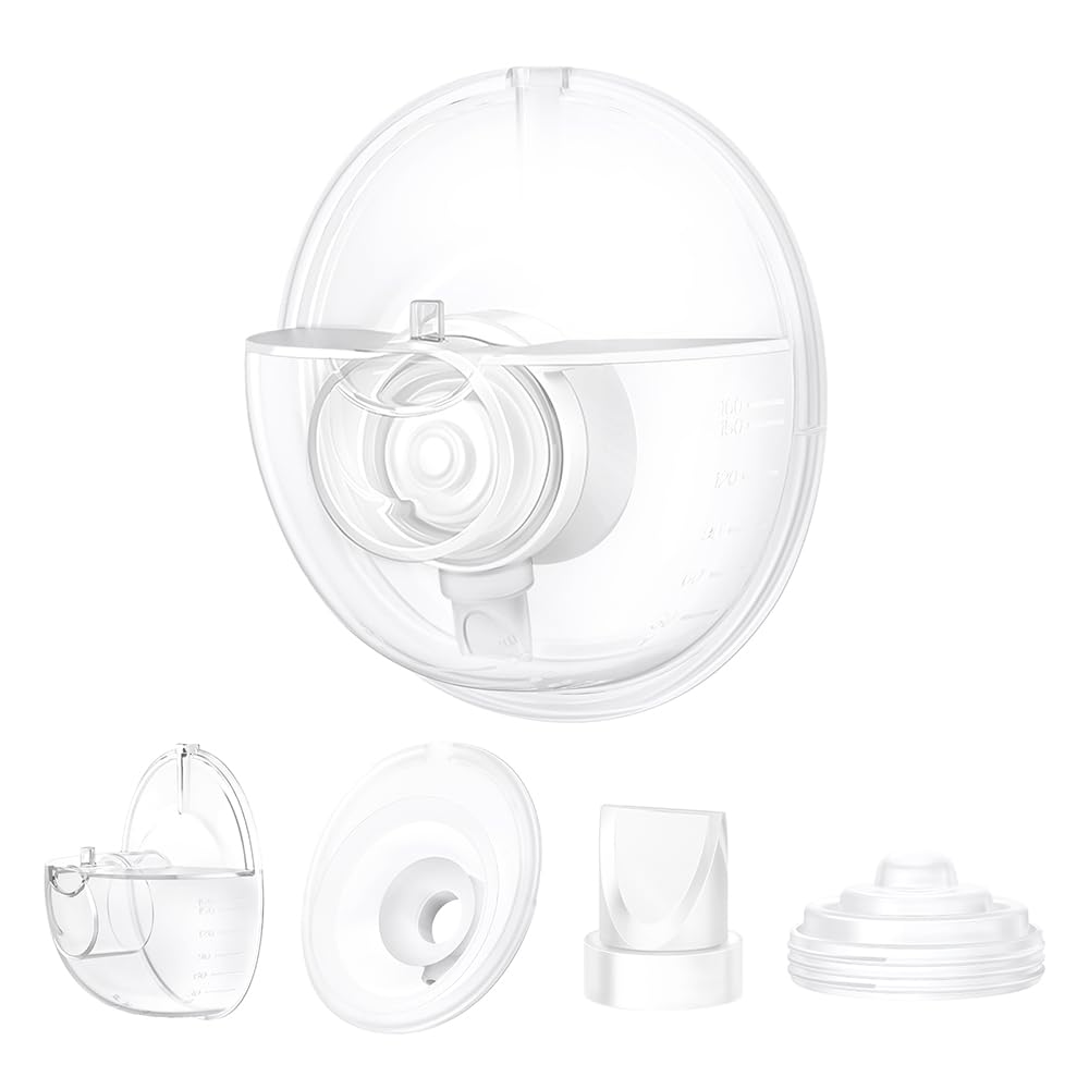 2pcs Double-Sealed Flange 24mm Compatible with Momcozy M5 Breast Pump, 24mm Flange M5 Breast Pump Replacement Accessories,Not fo