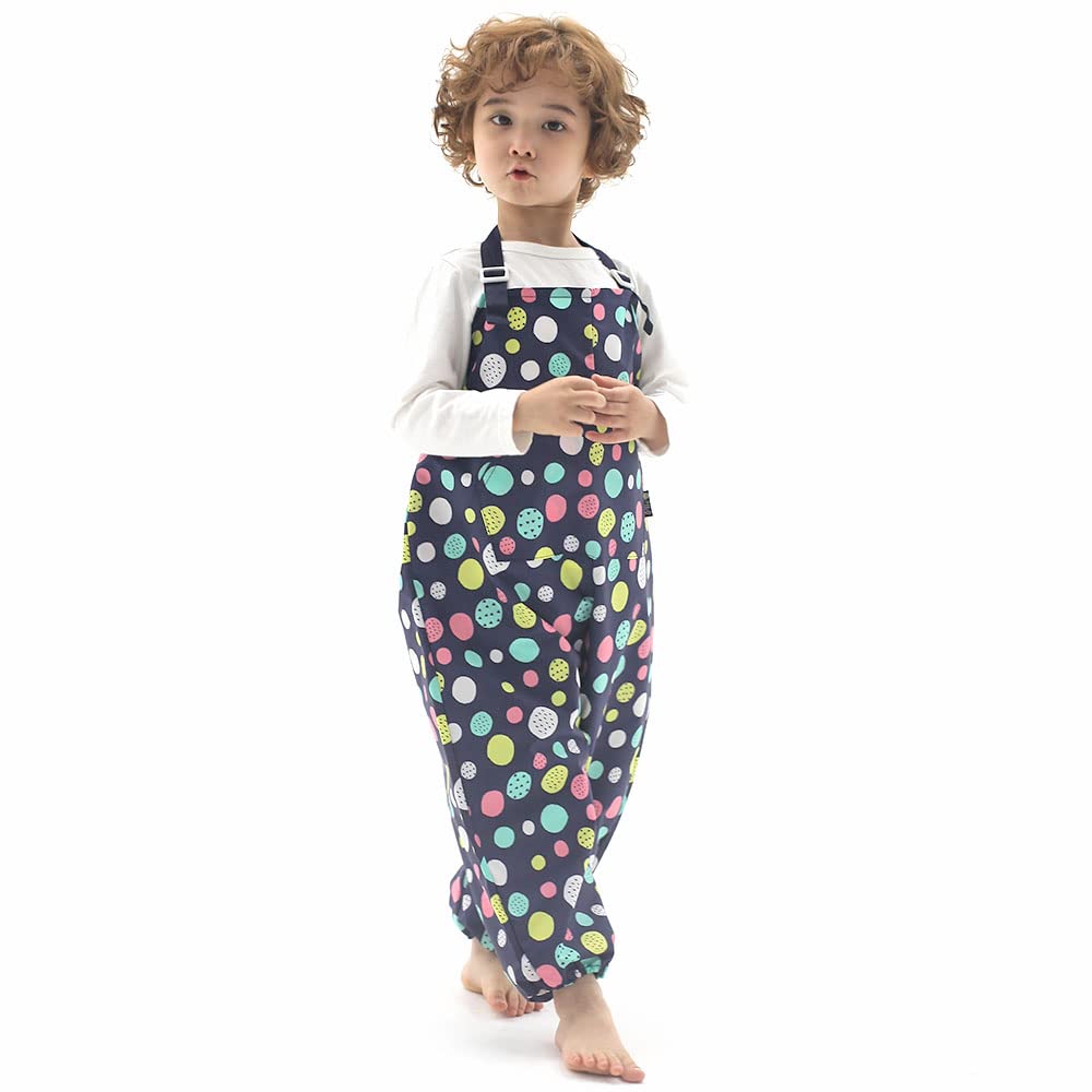 Plie Unisex Baby Toddler Children Waterproof Jumpsuit Overalls Art Smock, Erratic Dot (29-L)