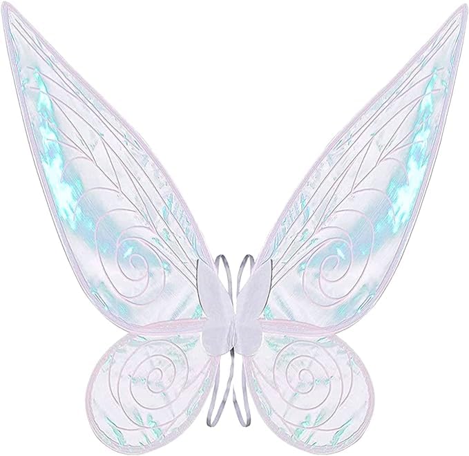 Oprtuisi Angel Wings, Shiny Transparent Wings, Pink Angel Wings Sutable For Halloween Costume Dress Up And Taking Beautiful Phot