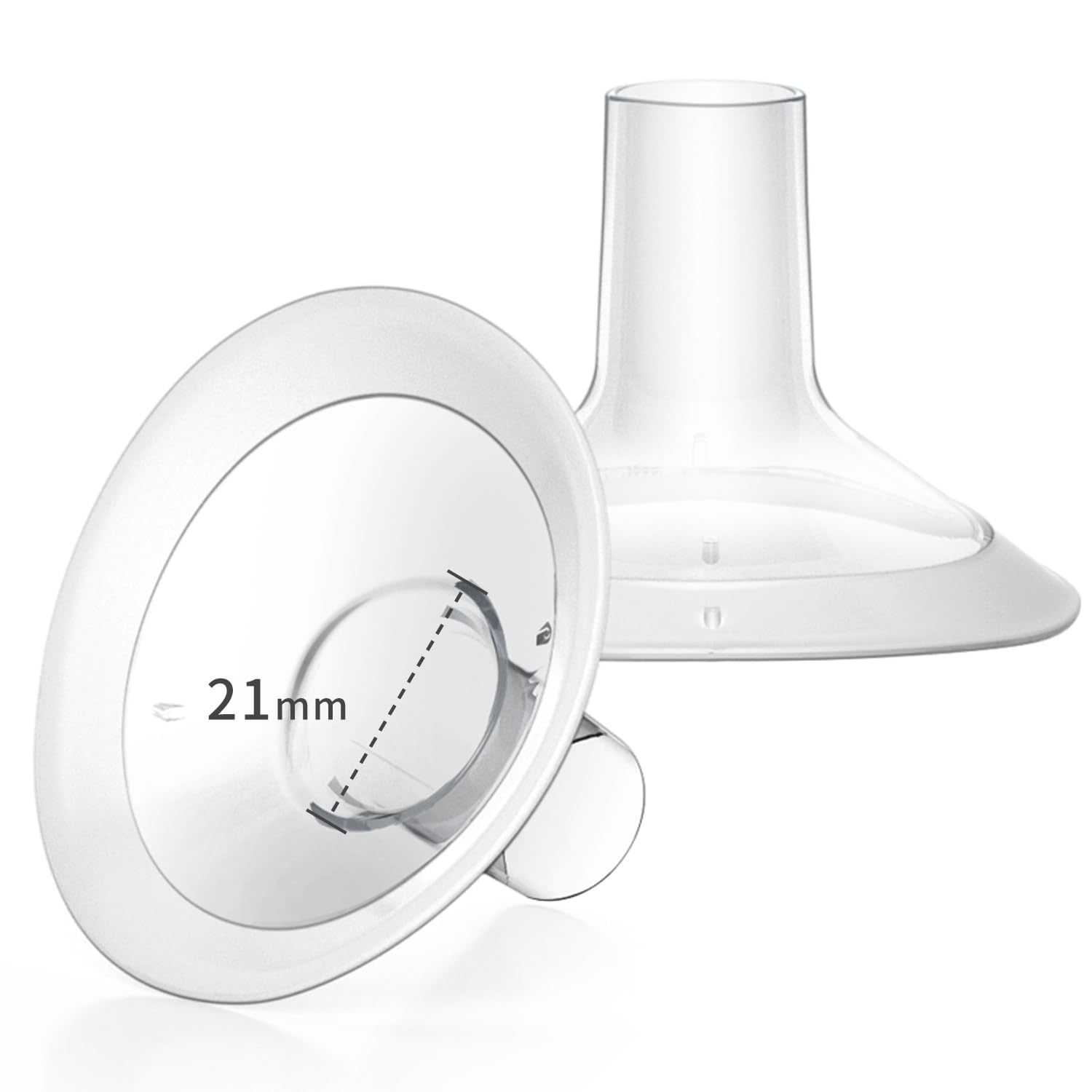 MOOMentaneous Breast Pump Shields Flanges 21mm Compatible with Medela Breast Pumps PersonalFit, Maxflow, Freestyle Flex Swing Ma