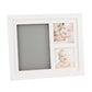 PLUSHIBLE BRIDGING MILES WITH SMILES Baby Hand and Footprint Kit, White Frame, 2 Photos - Baby Picture Frame & Registry Keepsake