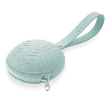 Ali+Oli Mint Bpa-Free Silicone Pacifier Holder And Storage Case, 3 By 1.6 Inches