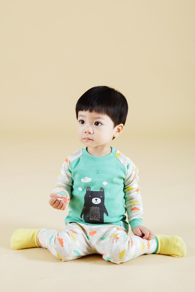 Vaenait Baby Kids Boy Long Sleeve Cotton Sleepwear Pajamas 2Pcs Set Bear Friend 12-18M/Xs