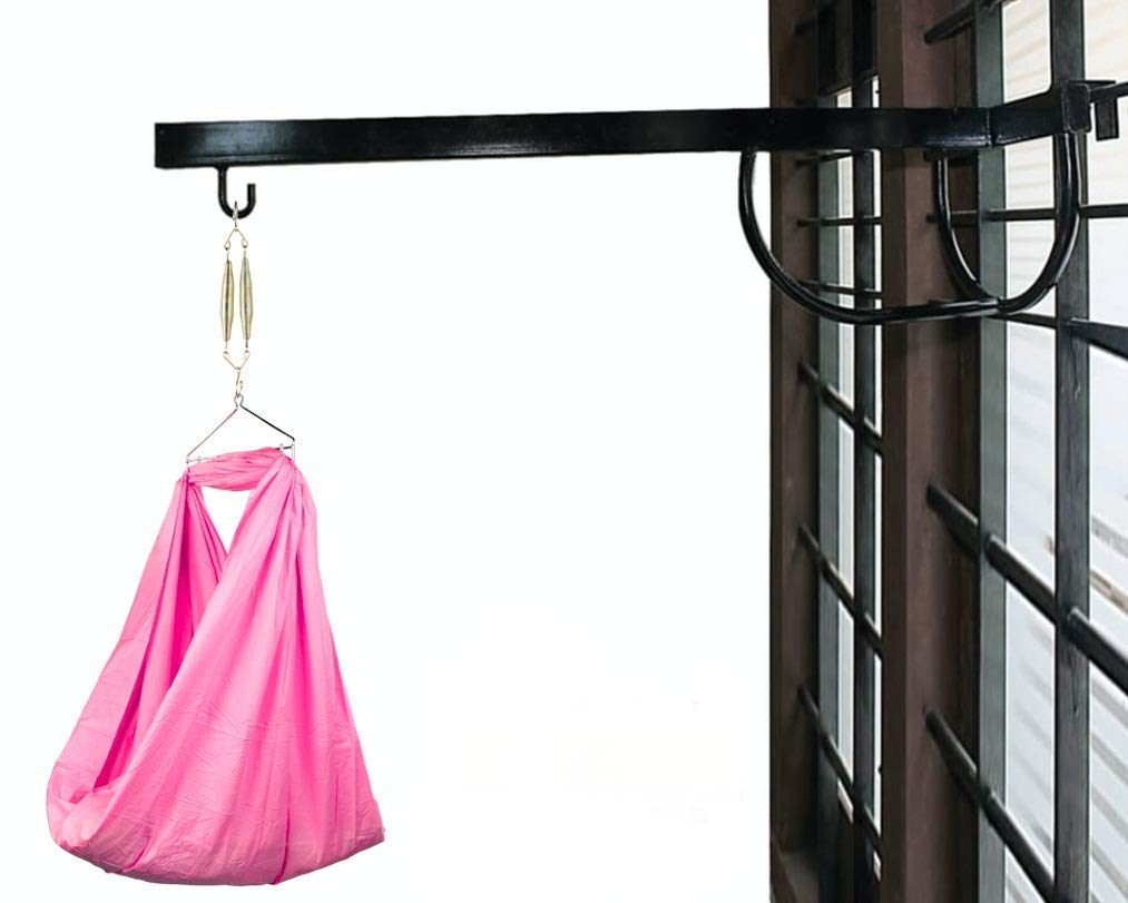 BornZone Baby Cradle Window Metal Hanger Cradle Jhula Hanging Stand For Baby Window Cradle Metal Hanger For Baby Size (76 X 26 
