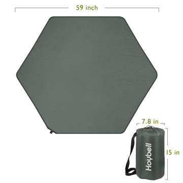 Hoybell Hexagon Playpen Mat, Compatible With Pop N Go Baby Playpen, 59 Inch Self Inflating Mattress Pad, Portable And Comfortabl