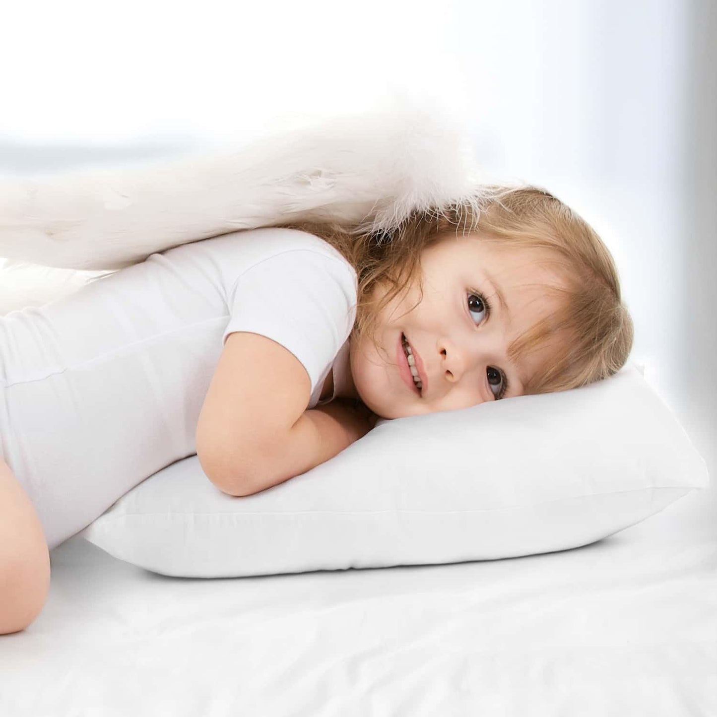 Nestl 4 Pack Toddler Pillow for Sleeping 13 x 18, Small Kids Pillow for Travel, Car, School, Nap, & Toddler Bed, Machine Washabl