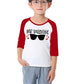 Toddler Boys Valentine'S Day Shirt Mr Valentines Sunglasses Graphic Cotton Outfit Casual 3/4 Raglan Sleeve Tee Tops (5-6T, Red)