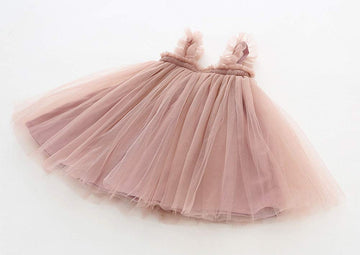 Gsvibk Baby Girls Tutu Dress Toddler Tulle Tutu Dress Infant Long Sleeve Cotton Dresses Princess Party Dress 9M Pink 708