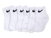 Nike Newborn Baby Socks White/Black 6 Pairs, Size 6-12 Months