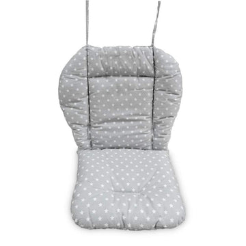 Twoworld Baby High Chair Seat Cushion Liner Mat Pad Cover Resistant And High Chair Straps (5 Point Harness) 1 Suit (Fashion Gray