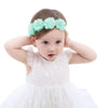 Baby Girls Headband Flower Crown Hairband Cute Summer Hair Accessories Light Green