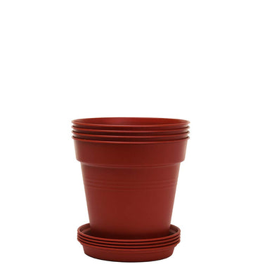 Mintra Home Garden Pots 4Pk (Burgundy, 11Cm Diameter (43In))